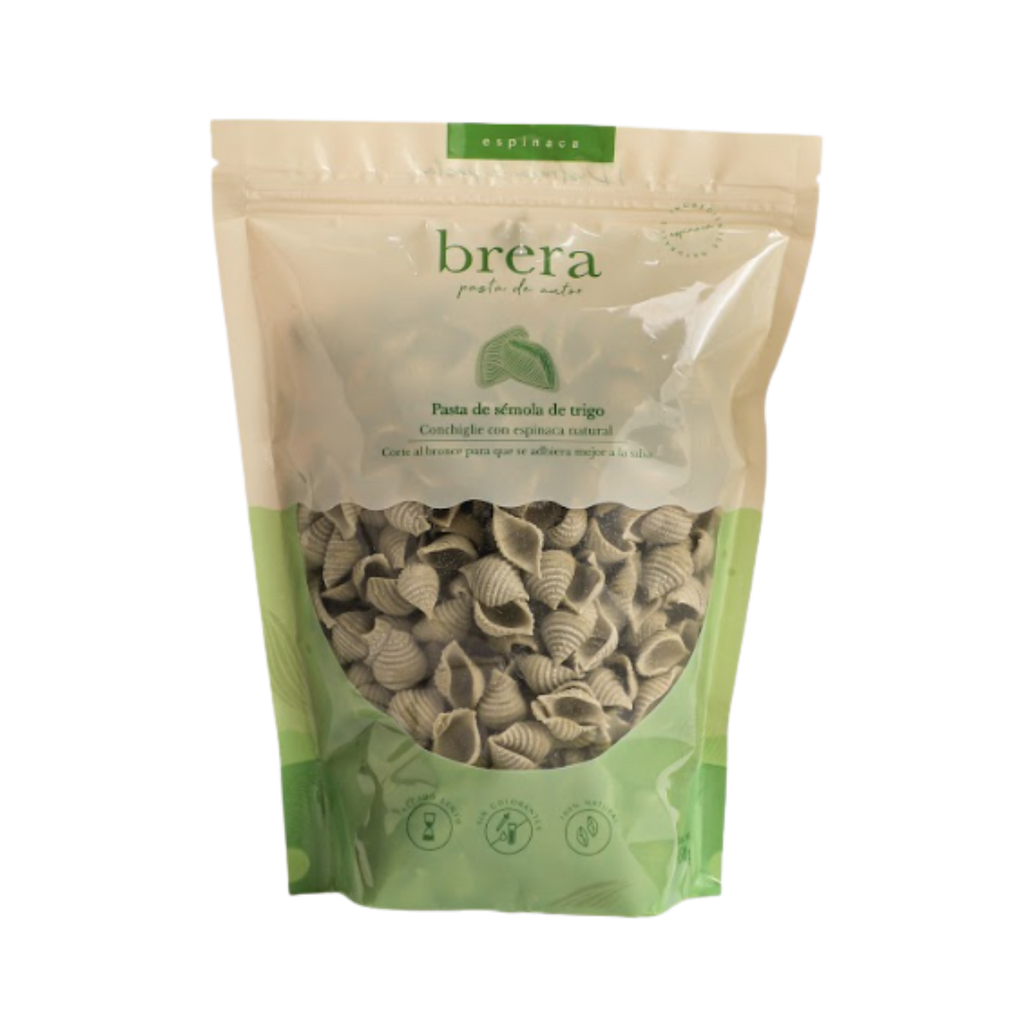 Conchiglie de espinaca natural