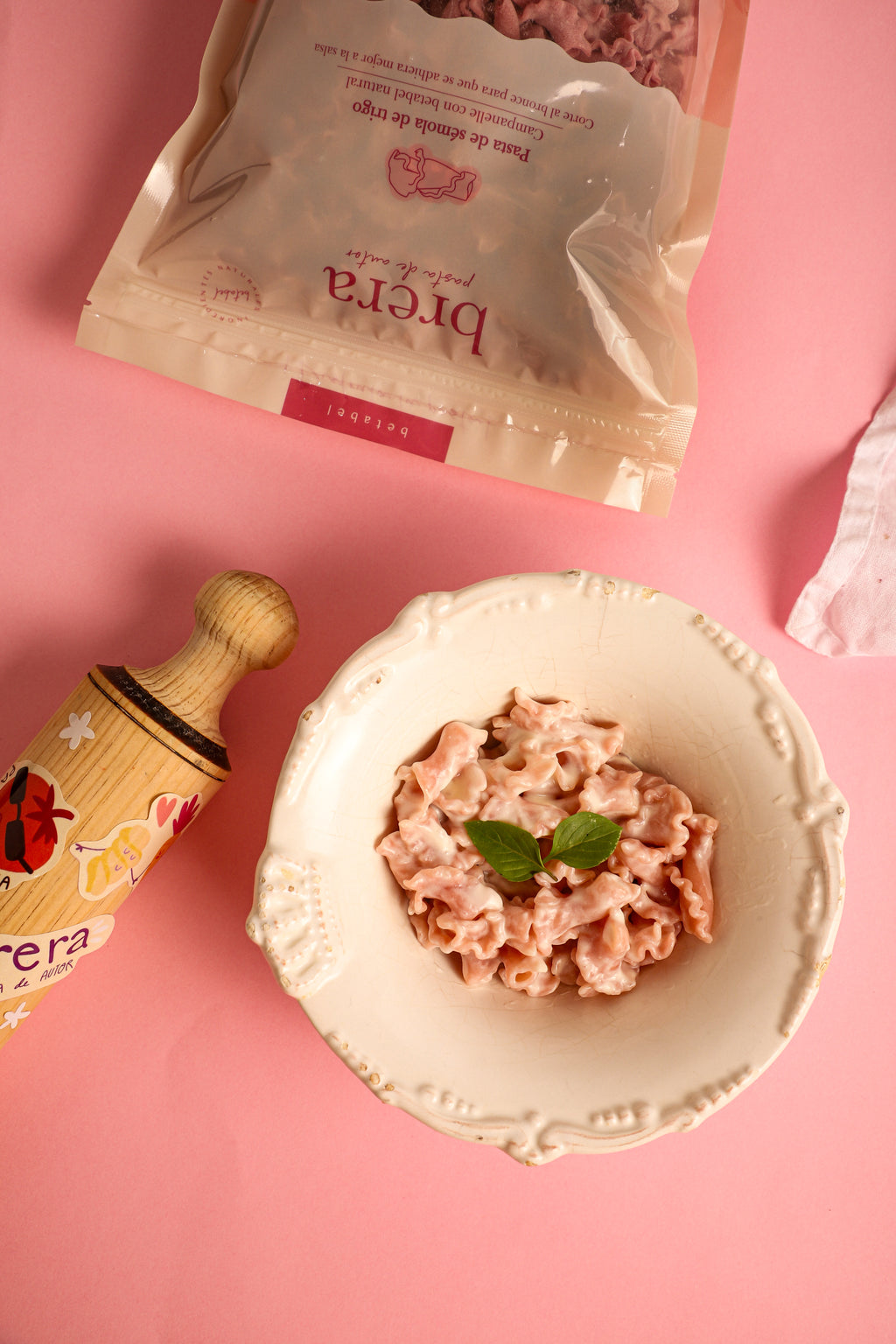 Campanelle de betabel natural