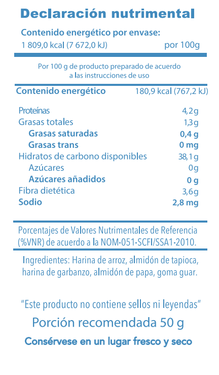 Fusilli sin gluten con harina de arroz y garbanzo